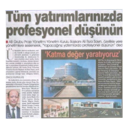“Sheraton Çeşme Hotel Investment Finance” 