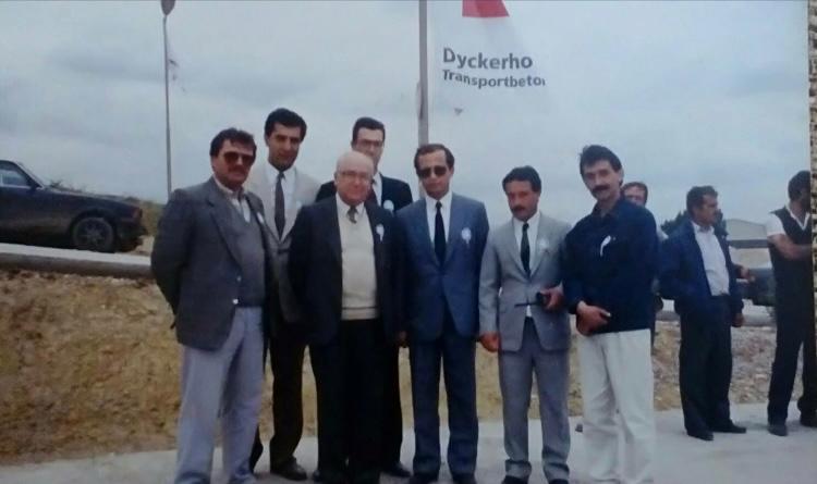 Management of the 1989 German Dyckerhoff Yibitaş Joint Venture Ready-Mix Concrete Production Facilities. Deputy General Manager Ali Rıza Sayın